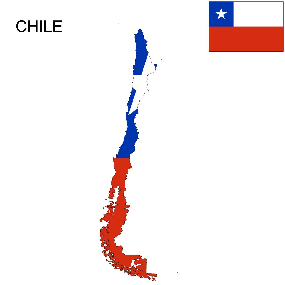 Chile karta flagga