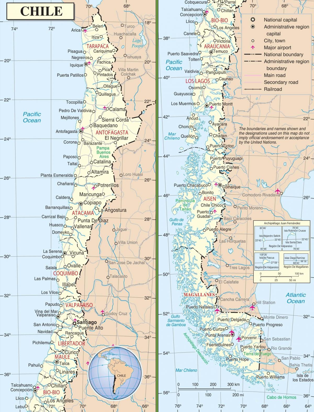 karta de Chile
