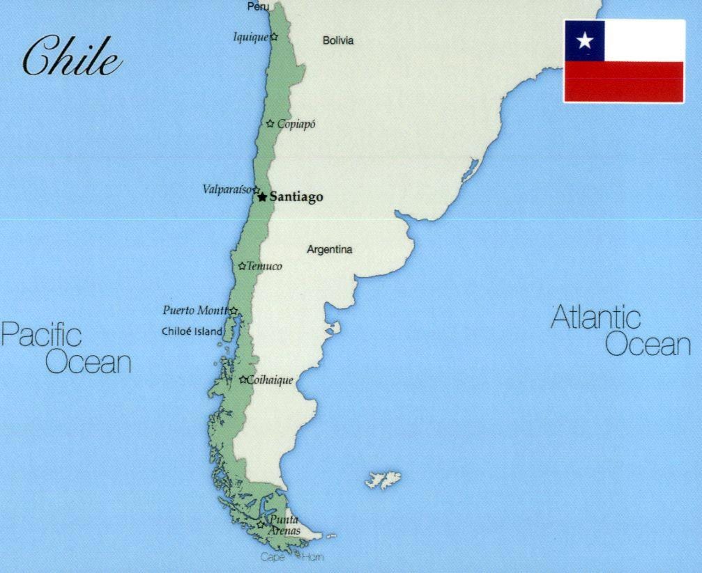 Karta över temuco i Chile