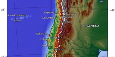 Bergen i Chile karta