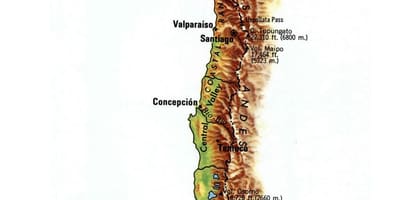 Chile höjd karta