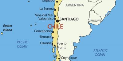 Karta över Chile land