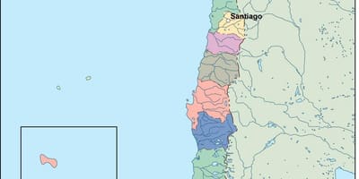 Karta över Chile vektor