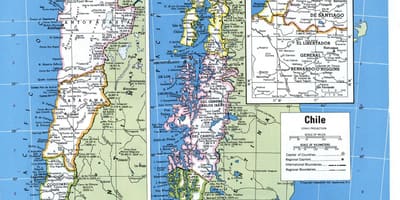 Karta över detaljerade Chile
