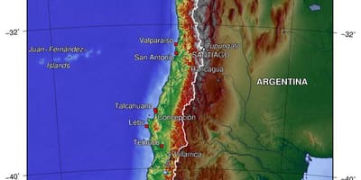 Chile geografi karta