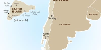 Karta över Chile inklusive påskön