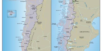Karta över Chile resa