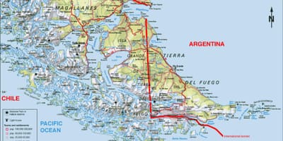 Södra Chile karta
