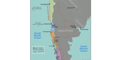 Karta över tocopilla Chile
